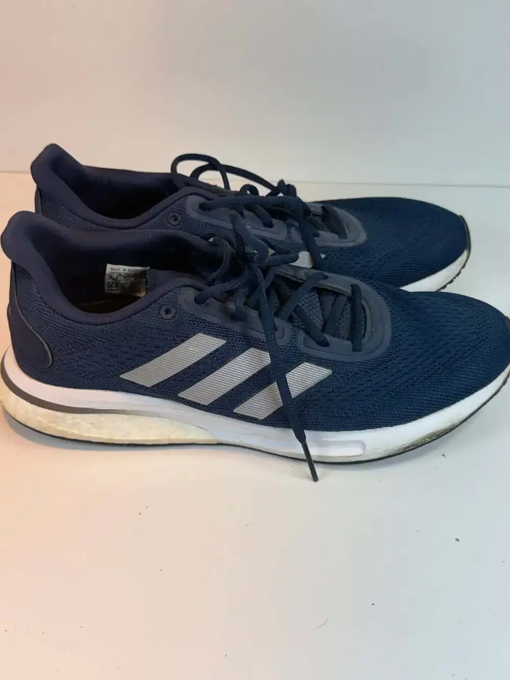 Adidas Supernova Size 10.5 Navy Blue Running Shoes